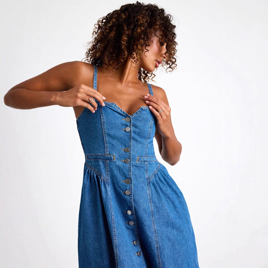 BelleDivo Denim Slip Dress for Women